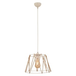 ΦΩΤΙΣΤΙΚΟ ΟΡΟΦΗΣ ΜΕΤΑΛΛΙΚΟ ΛΕΥΚΟ ΜΕ ΣΧΟΙΝΙ ΜΠΕΖ HM7566.03 Φ30x81Υ εκ.