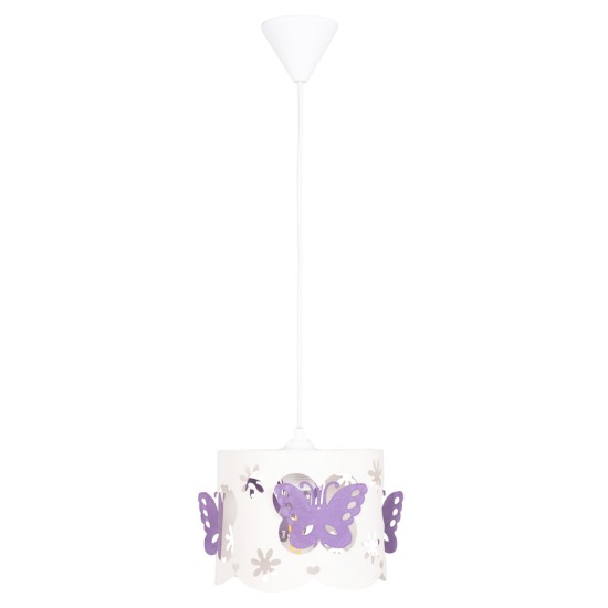 ΦΩΤΙΣΤΙΚΟ ΟΡΟΦΗΣ ΠΑΙΔΙΚΟ LEPTIR HM4705.02 ΜΕΤΑΛΛΙΚΟ ΜΩΒ-ΛΕΥΚΟ Φ23x70Υεκ.