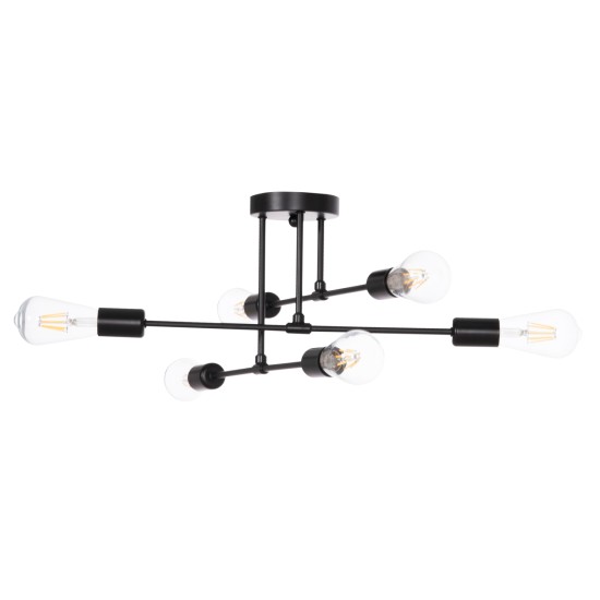 ΦΩΤΙΣΤΙΚΟ ΟΡΟΦΗΣ ΠΟΛΥΦΩΤΟ LIGHTY HM7427.11 ΜΕΤΑΛΛΟ ΣΕ ΜΑΥΡΟ 51x51x23Υεκ.