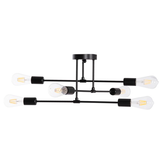 ΦΩΤΙΣΤΙΚΟ ΟΡΟΦΗΣ ΠΟΛΥΦΩΤΟ LIGHTY HM7427.11 ΜΕΤΑΛΛΟ ΣΕ ΜΑΥΡΟ 51x51x23Υεκ.