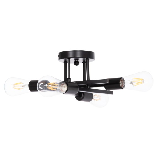 ΦΩΤΙΣΤΙΚΟ ΟΡΟΦΗΣ ΠΟΛΥΦΩΤΟ LIGHTY HM7428.11 ΜΕΤΑΛΛΟ ΣΕ ΜΑΥΡΟ 28x28x15Υεκ.