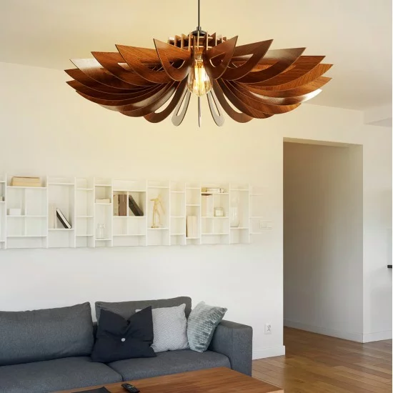 ΦΩΤΙΣΤΙΚΟ ΟΡΟΦΗΣ ΚΡΕΜΑΣΤΟ HM7350.01 MDF ΚΑΡΥΔΙ Φ54x65Υεκ.