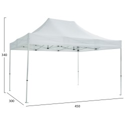 GAZEBO ΕΠΑΓΓΕΛΜΑΤΙΚΟ ΒΑΡΕΩΣ ΤΥΠΟΥ CRESSEN HM6307 ΠΤΥΣΣΟΜΕΝΟ ΑΛΟΥΜΙΝΙΟΥ 3x6x3,4Y