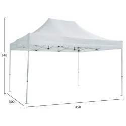 GAZEBO ΕΠΑΓΓΕΛΜΑΤΙΚΟ ΒΑΡΕΩΣ ΤΥΠΟΥ CRESSEN HM6307 ΠΤΥΣΣΟΜΕΝΟ ΑΛΟΥΜΙΝΙΟΥ 3x6x3,4Y