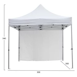 GAZEBO ΕΠΑΓΓΕΛΜΑΤΙΚΟ ΒΑΡΕΩΣ ΤΥΠΟΥ CRESSEN HM21099.01 ΠΤΥΣΣΟΜΕΝΟ ΑΛΟΥΜΙΝΙΟΥ 3x6x3,4Yμ