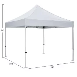 GAZEBO ΕΠΑΓΓΕΛΜΑΤΙΚΟ ΒΑΡΕΩΣ ΤΥΠΟΥ MATTHEW-AL HM6313 ΠΤΥΣΣΟΜΕΝΟ ΑΛΟΥΜΙΝΙΟΥ 3x3x3,4Y