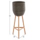 ΓΛΑΣΤΡΑ ΑΠΟ RATTAN ΚΑΙ BAMBOO HM7724 36Χ35Χ95Yεκ.ΦΥΣΙΚΟ - ΠΡΑΣΙΝΟ