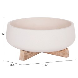 ΓΛΑΣΤΡΑ ΕΣ.ΧΩΡΟΥ FRELLO HM4674.02M ΛΕΥΚΟ FIBER CEMENT--TEAK ΒΑΣΗ 27x26,5x12Υεκ.