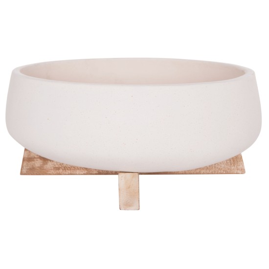 ΓΛΑΣΤΡΑ ΕΣ.ΧΩΡΟΥ FRELLO HM4674.02M ΛΕΥΚΟ FIBER CEMENT--TEAK ΒΑΣΗ 27x26,5x12Υεκ.