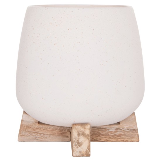 ΓΛΑΣΤΡΑ ΕΣ.ΧΩΡΟΥ FRELLO HM4674.02S ΛΕΥΚΟ FIBER CEMENT--TEAK ΒΑΣΗ 14,5x14,5x16Υεκ.