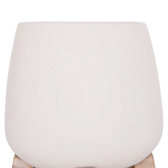 ΓΛΑΣΤΡΑ ΕΣ.ΧΩΡΟΥ FRELLO HM4674.02S ΛΕΥΚΟ FIBER CEMENT--TEAK ΒΑΣΗ 14,5x14,5x16Υεκ.