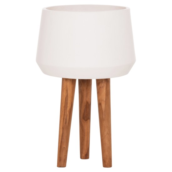 ΓΛΑΣΤΡΑ ΕΣΩΤ.ΧΩΡΟΥ QUAN HM4680.02L FIBER CEMENT ΛΕΥΚΟ--ΒΑΣΗ TEAK Φ38x62Υεκ