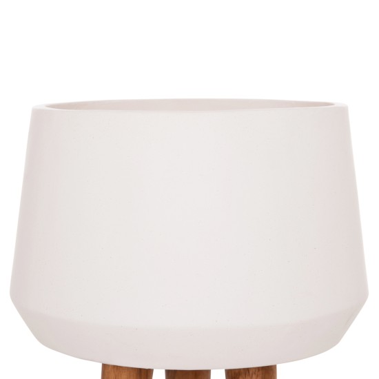 ΓΛΑΣΤΡΑ ΕΣΩΤ.ΧΩΡΟΥ QUAN HM4680.02L FIBER CEMENT ΛΕΥΚΟ--ΒΑΣΗ TEAK Φ38x62Υεκ