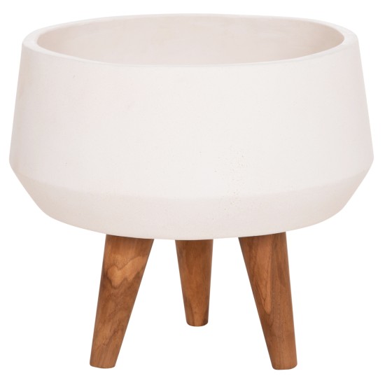 ΓΛΑΣΤΡΑ ΕΣΩΤ.ΧΩΡΟΥ QUAN HM4680.02S FIBER CEMENT ΛΕΥΚΟ--ΒΑΣΗ TEAK Φ37x36Υεκ