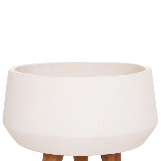 ΓΛΑΣΤΡΑ ΕΣΩΤ.ΧΩΡΟΥ QUAN HM4680.02S FIBER CEMENT ΛΕΥΚΟ--ΒΑΣΗ TEAK Φ37x36Υεκ