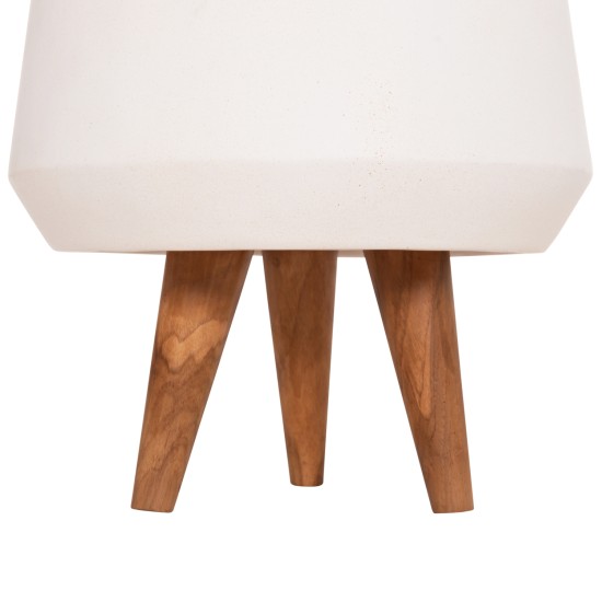 ΓΛΑΣΤΡΑ ΕΣΩΤ.ΧΩΡΟΥ QUAN HM4680.02S FIBER CEMENT ΛΕΥΚΟ--ΒΑΣΗ TEAK Φ37x36Υεκ