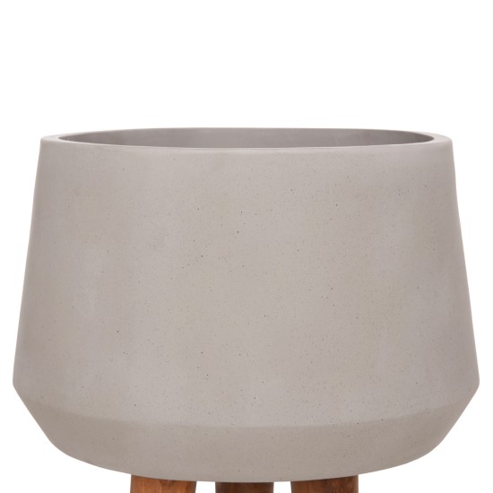 ΓΛΑΣΤΡΑ ΕΣΩΤ.ΧΩΡΟΥ QUAN HM4680.03L FIBER CEMENT ΓΚΡΙ--ΒΑΣΗ TEAK Φ38x62Υεκ