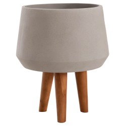 ΓΛΑΣΤΡΑ ΕΣΩΤ.ΧΩΡΟΥ QUAN HM4680.03M FIBER CEMENT ΓΚΡΙ--ΒΑΣΗ TEAK Φ35x50Υεκ