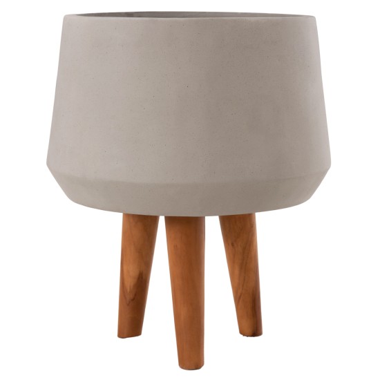 ΓΛΑΣΤΡΑ ΕΣΩΤ.ΧΩΡΟΥ QUAN HM4680.03M FIBER CEMENT ΓΚΡΙ--ΒΑΣΗ TEAK Φ35x50Υεκ