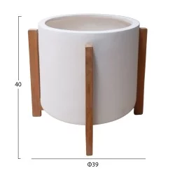 ΓΛΑΣΤΡΑ ΕΣΩΤ.ΧΩΡΟΥ HOFF HM4682.02M FIBER CEMENT ΛΕΥΚΟ-TEAK ΒΑΣΗ Φ39x40Υεκ