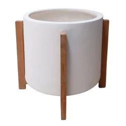 ΓΛΑΣΤΡΑ ΕΣΩΤ.ΧΩΡΟΥ HOFF HM4682.02M FIBER CEMENT ΛΕΥΚΟ-TEAK ΒΑΣΗ Φ39x40Υεκ