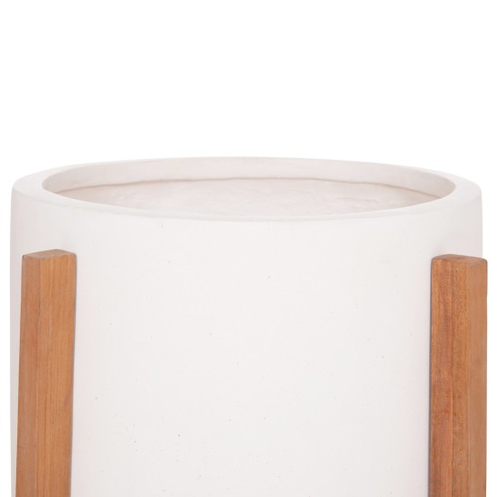 ΓΛΑΣΤΡΑ ΕΣΩΤ.ΧΩΡΟΥ HOFF HM4682.02M FIBER CEMENT ΛΕΥΚΟ-TEAK ΒΑΣΗ Φ40x39Υεκ