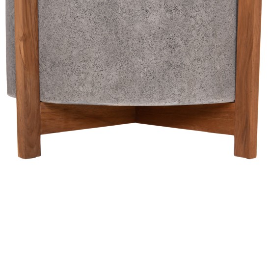 ΓΛΑΣΤΡΑ ΕΣΩΤ.ΧΩΡΟΥ HOFF HM4682.03L FIBER CEMENT ΓΚΡΙ-TEAK ΒΑΣΗ Φ50x35Υεκ