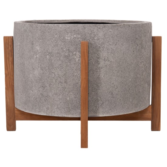 ΓΛΑΣΤΡΑ ΕΣΩΤ.ΧΩΡΟΥ HOFF HM4682.03L FIBER CEMENT ΓΚΡΙ-TEAK ΒΑΣΗ Φ50x35Υεκ