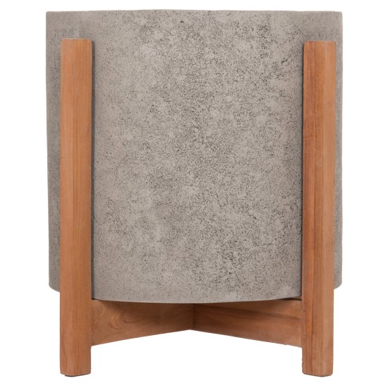 ΓΛΑΣΤΡΑ ΕΣΩΤ.ΧΩΡΟΥ HOFF HM4682.03M FIBER CEMENT ΓΚΡΙ-TEAK ΒΑΣΗ Φ40x39Υεκ