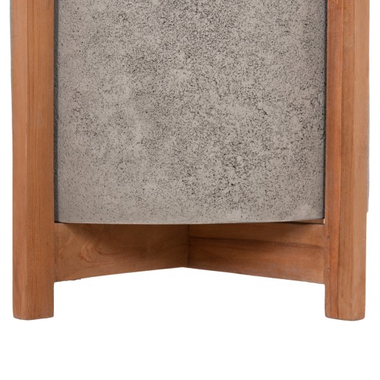 ΓΛΑΣΤΡΑ ΕΣΩΤ.ΧΩΡΟΥ HOFF HM4682.03M FIBER CEMENT ΓΚΡΙ-TEAK ΒΑΣΗ Φ40x39Υεκ