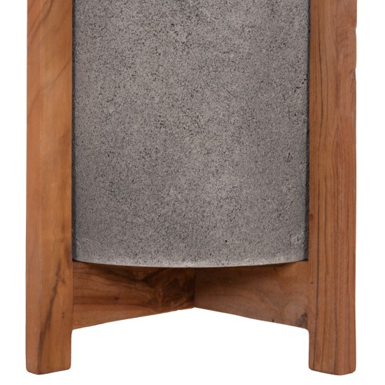 ΓΛΑΣΤΡΑ ΕΣΩΤ.ΧΩΡΟΥ HOFF HM4682.03S FIBER CEMENT ΓΚΡΙ-TEAK ΒΑΣΗ Φ33x42Υεκ