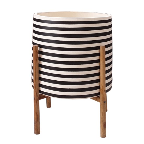 ΓΛΑΣΤΡΑ ΕΣΩΤ.ΧΩΡΟΥ RENTIL HM4683S FIBER CEMENT ΛΕΥΚΟ/ΜΑΥΡΟ--ΒΑΣΗ TEAK Φ35x45Υεκ