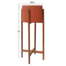 ΓΛΑΣΤΡΑ ΕΣΩΤ.ΧΩΡΟΥ RENTIL HM4684.08S FIBER CEMENT ΧΡΩΜΑ ΤΕΡΑΚΟΤΑ--ΒΑΣΗ TEAK Φ27x56Υ