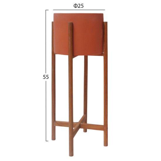 ΓΛΑΣΤΡΑ ΕΣΩΤ.ΧΩΡΟΥ RENTIL HM4684.08S FIBER CEMENT ΧΡΩΜΑ ΤΕΡΑΚΟΤΑ--ΒΑΣΗ TEAK Φ25x55Υ