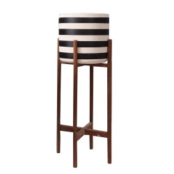 ΓΛΑΣΤΡΑ-ΚΑΣΠΟ ΕΣΩΤ.ΧΩΡΟΥ RENTIL HM4683L FIBER CEMENT ΛΕΥΚΟ/ΜΑΥΡΟ--ΒΑΣΗ TEAK Φ35x45Υεκ