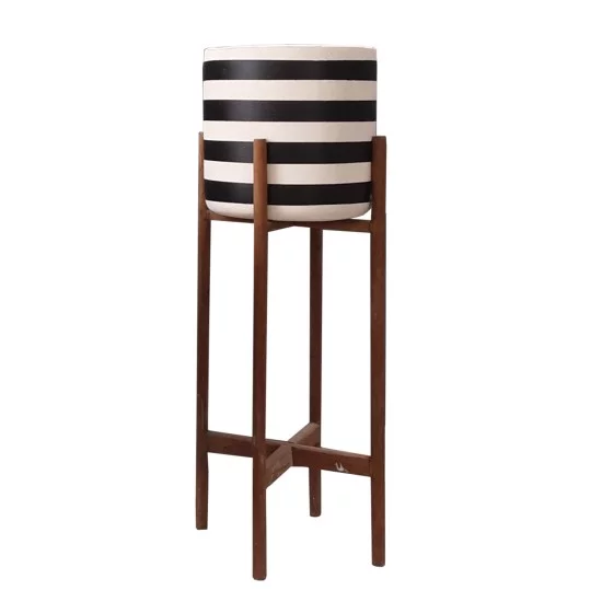 ΓΛΑΣΤΡΑ-ΚΑΣΠΟ ΕΣΩΤ.ΧΩΡΟΥ RENTIL HM4683L FIBER CEMENT ΛΕΥΚΟ/ΜΑΥΡΟ--ΒΑΣΗ TEAK Φ25x65Υεκ