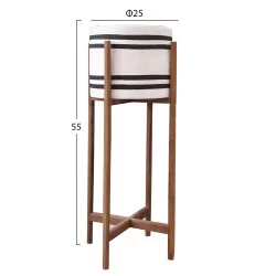 ΓΛΑΣΤΡΑ-ΚΑΣΠΟ ΕΣΩΤ.ΧΩΡΟΥ RENTIL HM4683M FIBER CEMENT ΛΕΥΚΟ/ΜΑΥΡΟ--ΒΑΣΗ TEAK Φ25x55Υεκ