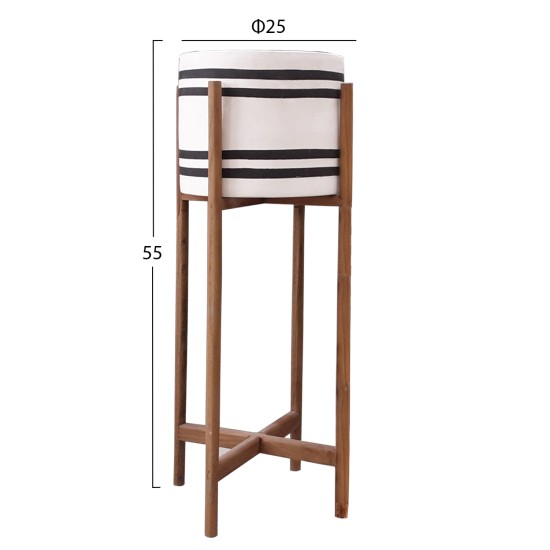 ΓΛΑΣΤΡΑ-ΚΑΣΠΟ ΕΣΩΤ.ΧΩΡΟΥ RENTIL HM4683M FIBER CEMENT ΛΕΥΚΟ/ΜΑΥΡΟ--ΒΑΣΗ TEAK Φ25x55Υεκ