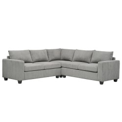 ΓΩΝΙΑΚΟΣ ΚΑΝΑΠΕΣ CALDER HM3286.01 ΓΚΡΙ ΥΦΑΣΜΑ 254x254x90(κάθισμα)x91Υεκ.