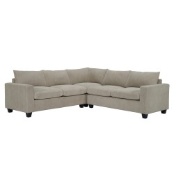 ΓΩΝΙΑΚΟΣ ΚΑΝΑΠΕΣ CALDER HM3286.03 ΜΠΕΖ ΥΦΑΣΜΑ 254x254x90(κάθισμα)x91Υεκ.