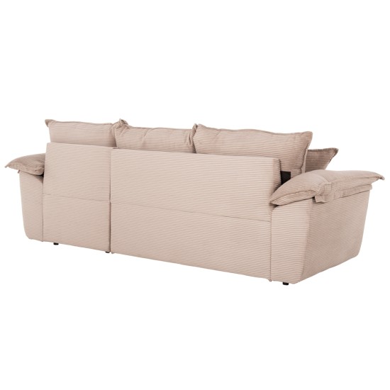 ΓΩΝΙΑΚΟΣ ΚΑΝΑΠΕΣ-ΚΡΕΒΑΤΙ ΜΕ ΑΠΟΘ.ΧΩΡΟ TRENDSTON HM3302.01L ΓΚΡΙ ΥΦΑΣΜΑ 298x177x95Υεκ