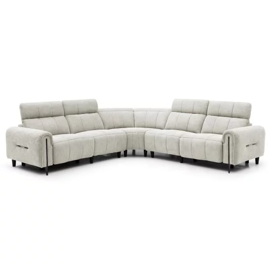 ΓΩΝΙΑΚΟΣ ΚΑΝΑΠΕΣ ΜΕ RECLINE ORACLE HM3290.02 ΜΠΕΖ ΥΦΑΣΜΑ 260x260x90(κάθισμα)x94Υεκ.