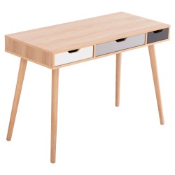 ΓΡΑΦΕΙΟ GAET HM18292 ΜΕΛΑΜΙΝΗ ΣΕ SONAMA-ΓΚΡΙ-ΛΕΥΚΟ-ΜΠΕΖ 110x50x76.5Υεκ.