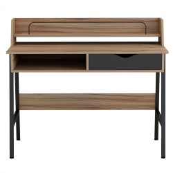 ΓΡΑΦΕΙΟ ΚΑΡΥΔΙ-ΓΚΡΙ ΜΕ ΜΑΥΡΟ ΜΑΤ ΣΚΕΛΕΤΟ HM2128.03 120x48x76,5Υ εκ.