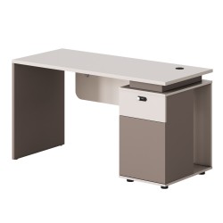 ΓΡΑΦΕΙΟ ΜΕ ΔΕΞΙ ΝΤΟΥΛΑΠΙ NEWLINE HM18274R ΜΕΛΑΜΙΝΗ ΕΚΡΟΥ-ΑΝΟΙΧΤΟ ΚΑΦΕ 120x60x75Υ