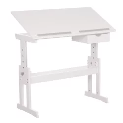 ΓΡΑΦΕΙΟ/ΣΧΕΔΙΑΣΤΗΡΙΟ ASCENT HM18289 MDF ΣΕ ΛΕΥΚΟ 109x55x87,5Υεκ