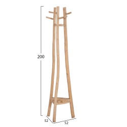 ΚΑΛΟΓΕΡΟΣ ΜΕ 3 ΚΟΛΩΝΕΣ TRIDEM HM4881 ΞΥΛΟ TEAK ΣΕ ΦΥΣΙΚΟ 52x52x200Υεκ.