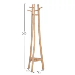 ΚΑΛΟΓΕΡΟΣ ΜΕ 3 ΚΟΛΩΝΕΣ TRIDEM HM4881 ΞΥΛΟ TEAK ΣΕ ΦΥΣΙΚΟ 52x52x200Υεκ.