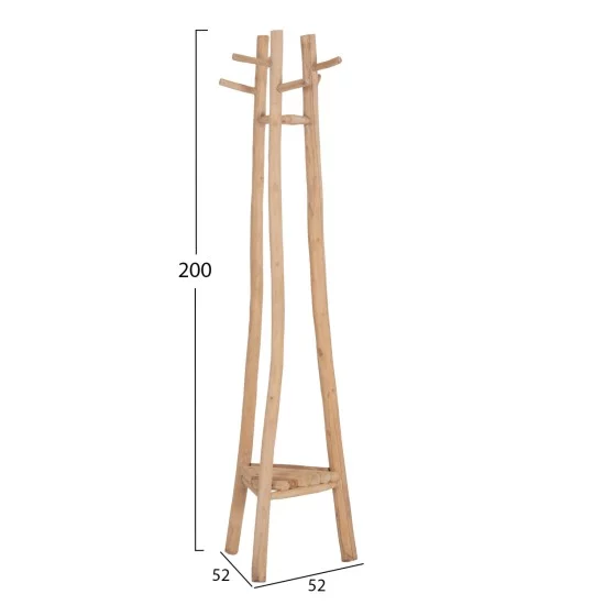 ΚΑΛΟΓΕΡΟΣ ΜΕ 3 ΚΟΛΩΝΕΣ TRIDEM HM4881 ΞΥΛΟ TEAK ΣΕ ΦΥΣΙΚΟ 52x52x200Υεκ.
