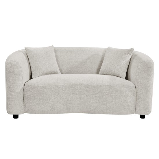 ΚΑΝΑΠΕΣ 2-ΘΕΣΙΟΣ NORD HM3322.02 ΑΝΟΙΧΤΟ ΜΠΕΖ ΥΦΑΣΜΑ 170x91x75Υεκ.